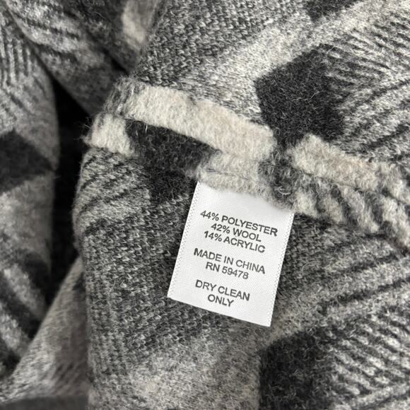 Willi Smith Wool Blend Vest Draped Front Waist Length Pockets Cozy Chic - Picture 8 of 10